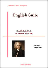 English Suite No.2 in A minor, BWV piano sheet music cover